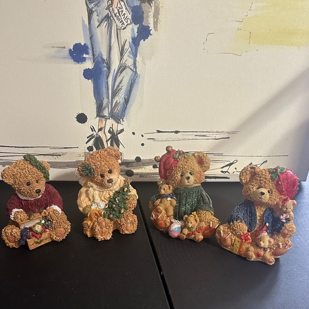K’s collection set of four holiday Christmas bears